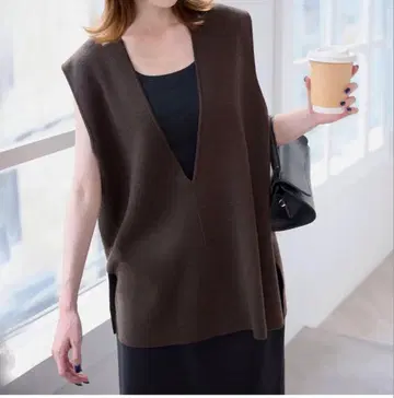 SLOBE IENA 더블 페이스 니트 베스트