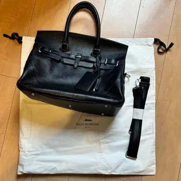 PELLE MORBIDA 블랙 비즈니스 백 MB026A