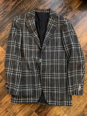 UNIVERSAL LANGUAGE 체크 무늬 테일러드 자켓