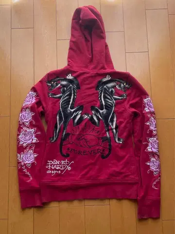 에드하디 후드티 빨간색 스톤 헤이세이 갸루 00s