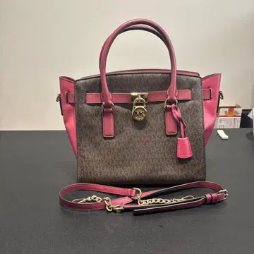 MICHAEL KORS 브라운 핑크 핸드백 숄더백