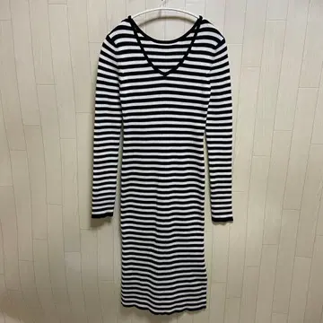 ROYAL PARTY 워셔블 리브 니트 롱 원피스