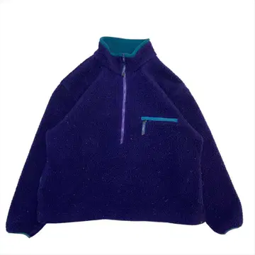 90s LL Bean 하프 지퍼 플리스 자켓 구제 의류 남성용 F