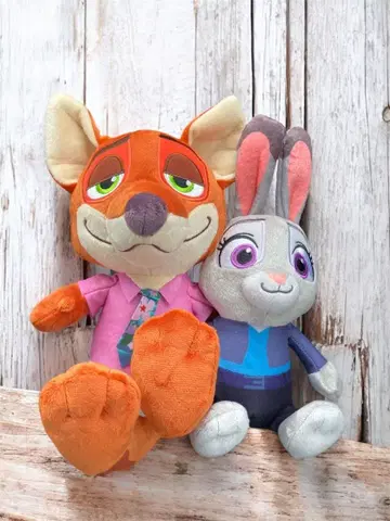 [ 미사용 새상품 ] 디즈니 주토피아2 페어 봉제 인형 닉 주디