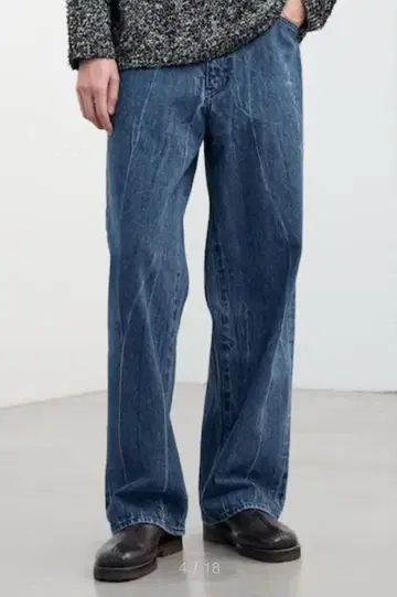 빈티지 슬럽 스트레이트 데님