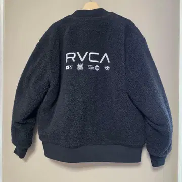 RVCA 플리스 자켓 블랙 블루종