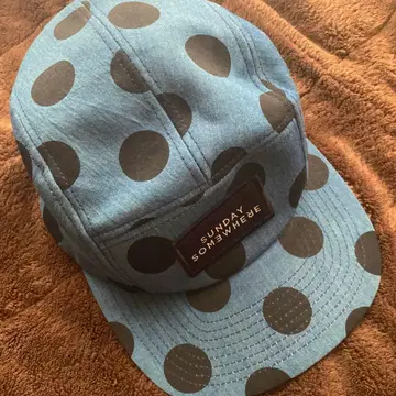 SUNDAY SOMEWHERE 데님 캡 도트 무늬