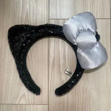 유니버설 USJ 머리띠 키티 블랙 스팽글