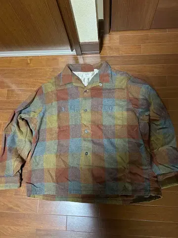 SEARS 오픈 카라 울 셔츠 좋은 배색 XL 펜들턴 CASCADE