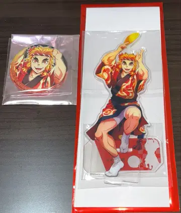 귀멸의 칼날 렌고쿠 쿄쥬로 아와오도리 아크릴 스탠드 캔뱃지