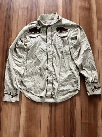 Rockmount Ranch Wear 버팔로 자수 긴팔 셔츠