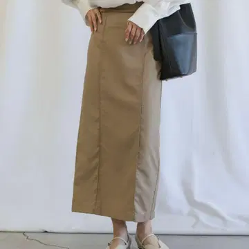 미사용 새상품 셀렉 모카 핀턱 아이라인 스커트