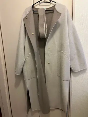 클리닝 완료 FRAY I.D 울 캐시미어 바이컬러 리버 코트