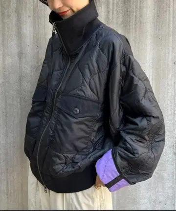 [ etsinta/에신타 ] 리메이크 스탠드 카라 ZIP 블루종