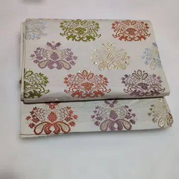 꽃무늬 자수 후쿠로 오비 다색