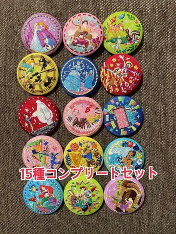 디즈니 자수 캔 배지 15종류 컴플리트 세트 2