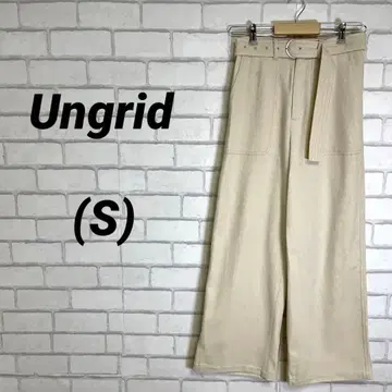 Ungrid 언그리드 와이드 팬츠 벨트 포함 아이보리 S 봄 가을 겨울