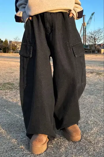 sedacle 오버 사이즈 카고 데님