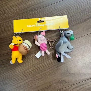 디즈니 리조트 푸우 피글렛 이요르 3단 봉제 인형 참