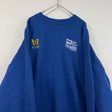 90s Health DEPARTMENT 로고 맨투맨 트레이닝복 파랑