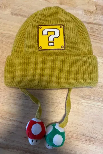 USJ 구매 물음표 블록 니트 모자 새상품 미사용