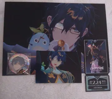 니지산지 OVER TURE 레오스 빈센트 빅 카드 캔뱃지