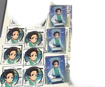 귀멸의 칼날 랜덤 홀로그램 캔뱃지 클리어 카드 카마도 탄지로 점프 페스타