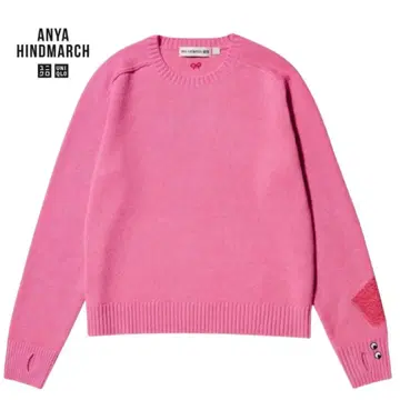 ANYA HINDMARCH 핑크 니트 스웨터