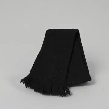 폴스미스 진 프린지 케이블 니트 머플러 블랙