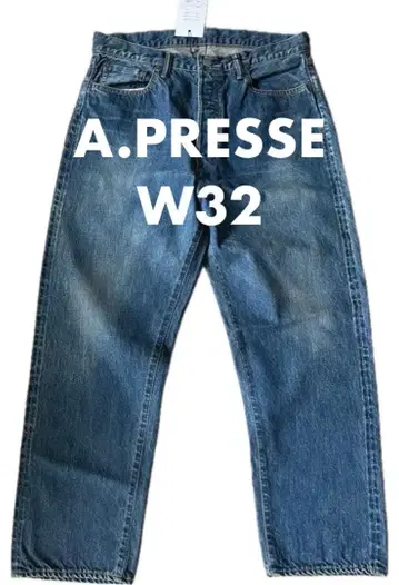 새상품 A.PRESSE 아프레쎄 Washed Denim Wide W32