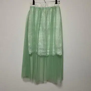 그린 튤 스커트