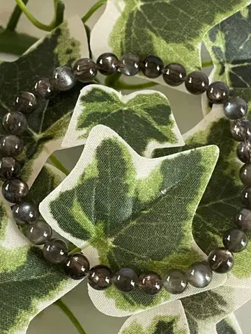 최고급 캣츠아이 블랙 문스톤 팔찌