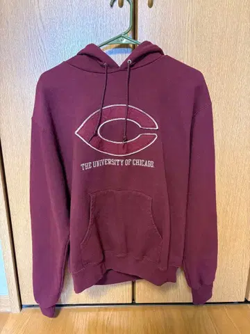 Champion 시카고 대학 후드티 버건디