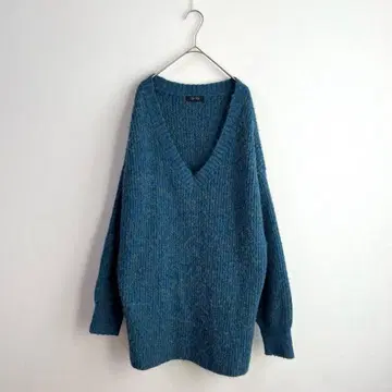 4479 tip top 팁탑 오버 사이즈 니트 블루 복슬복슬