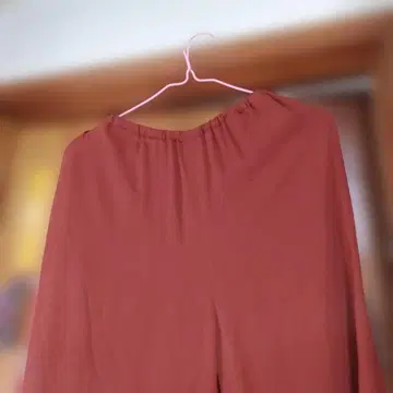 요건 레일 브라운 와이드 팬츠