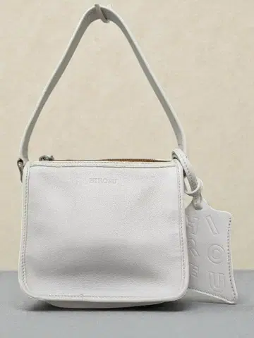히로후 가죽 화이트 핸드백