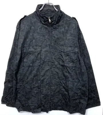 소리데레 네오 그런지 네오 시크 스타일 구제 의류 올 패턴 밀리터리 자켓