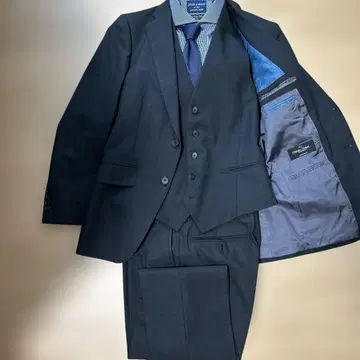 Stovel&Mason 다크 그레이 비즈니스 쓰리피스 수트 Y5