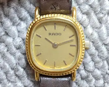 [ 작동품 ] RADO 여성용 손목시계 쿼츠 골드 컬러 톱니 베젤