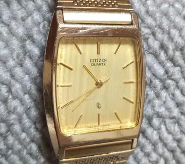 [ 작동품 ] CITIZEN 남성용 손목시계 쿼츠 골드 컬러