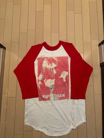 90s 프린트 7부 소매 티셔츠 made in usa