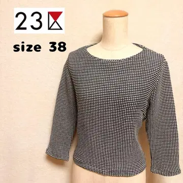 23구 노카라 자켓 도트 무늬 7분 소매