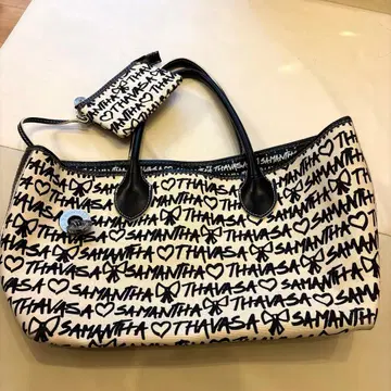 새상품급 Samantha Thavasa 로고 토트백
