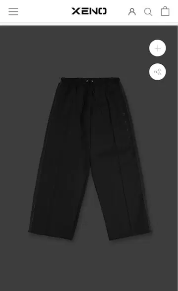 XENO 레트로 저지 와이드 팬츠 XL 사이즈 블랙