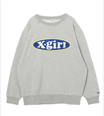 X-girl 체니르 자수 트레이닝복 그레이