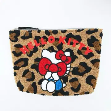 산리오 캐릭터즈 헬로키티 사가라 파우치 레오파드 눈가리개