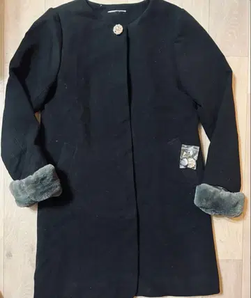 새상품 샘플 노카라 코트 블랙 M