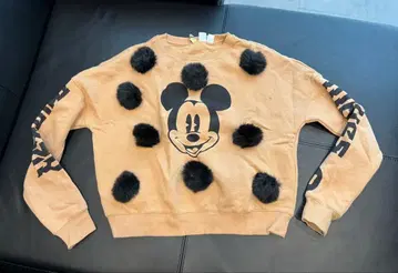 미키마우스 폼폼 포함 맨투맨 트레이닝복 XS