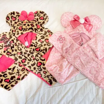 디즈니 팬캡 머플러 레오파드 무늬 2개 갸루 새상품급