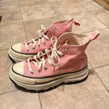 컨버스 하이컷 통굽 핑크 24cm
